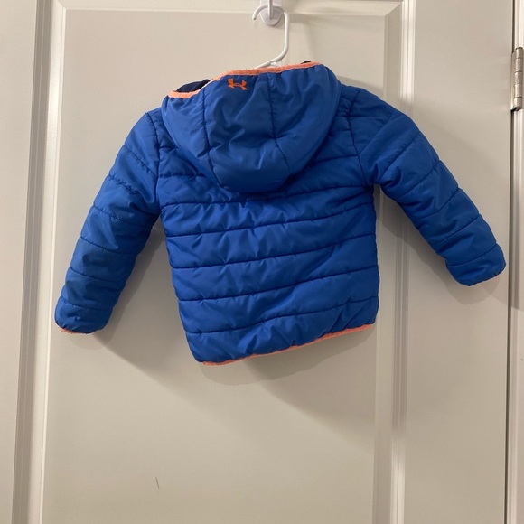 Under Armour Storm Puffer Jacket with Orange Accents size 3T - Picture 2 of 3